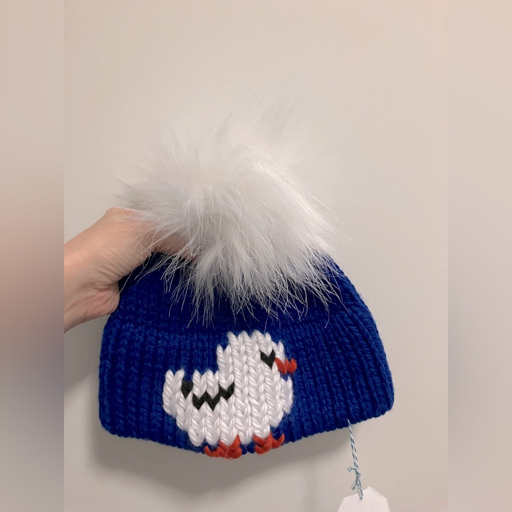 New! Child size double brim knit bird toque